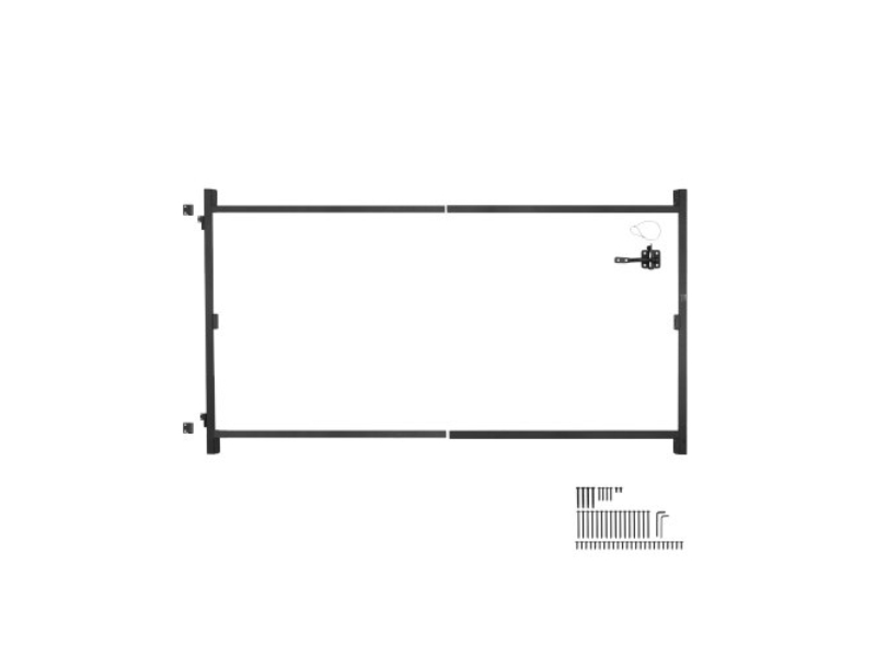 Picture of Vevor MKZJ6096W47H4PNN5V0 60 to 96 in. Wide Openings 4 to 5 ft. High Fence Gate Building Kit Fits - Black