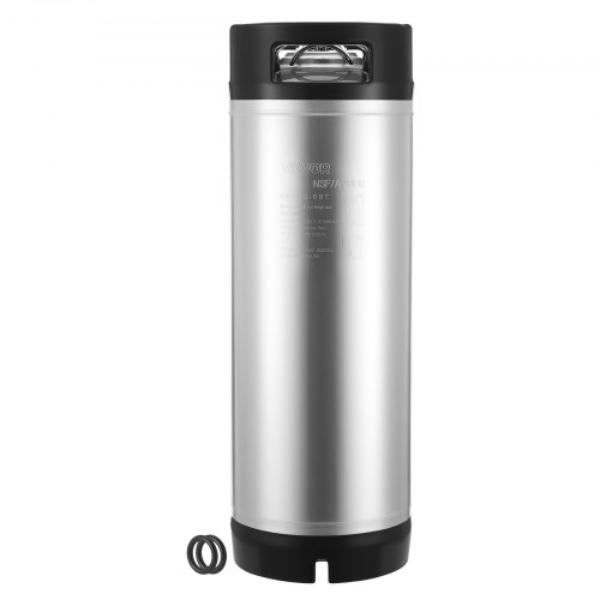 Picture of Vevor CCT5GALSXSJNTPH8F001V0 Corny Keg - 5 gal Ball Lock Keg - SUS304 Cold Brew Kegs - Dual Rubber Handles - Heavy-Duty Rubber Bottom - Brewing Equipment for Home Brewing Party