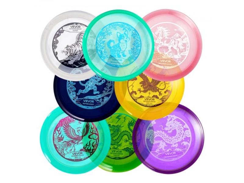 FPGEFJJTZ8GZSXFR4001V0 Disc Golf Starter Set with Beginners Flying - Pack of 8