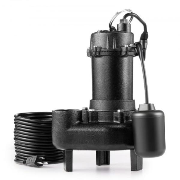 Submersible Sewage Pump - 0.5 HP - 4800 GPH - Cast Iron - Automatic Tethered Float Switch - 2 in. NPT Discharge - 120V - 20 ft. Max Lift