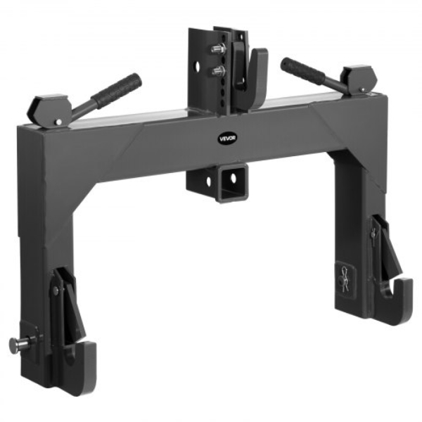 ZZJKHJT12LTL4BMD9001V0 3-Point Quick Hitch with 2 in. Receiver, 3000 lbs Lift Capacity, 3 Point Hitch with 5 Level Adjustable Bolt - Black