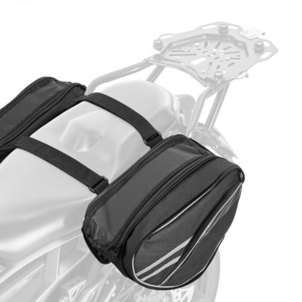 MABSCBL30L00K8Y85002V0 Motorcycle Saddlebag - 30 Liter Large Side Saddle Bag with Waterproof Rain Cover & Straps with Most Motorcycles - Black