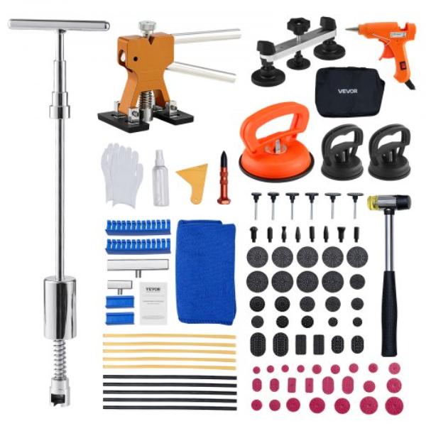 CSLBGJSJT1074ARVS001V1 Dent Puller Kit - Paintless Dent Removal Kit with Glue Gun - Auto Body Hail Damage Remover Tools - 100 Piece