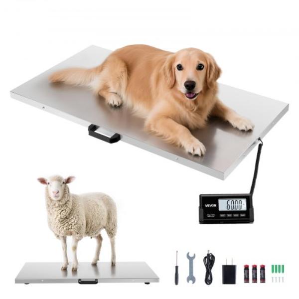 Picture of Vevor FTTCYX50G4125QYLP001V1 Digital Shipping Scale - 660 lbs High Accuracy - LCD Display - Hold & Tare Function - AC-DC Power Supply
