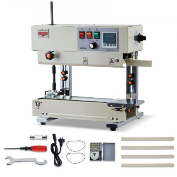 Picture of Vevor LSLXFKJTBPQDL4URB001V1 Continuous-Bag Band-Sealing Machine - 0.24-0.47 in. Seal - Vertical Band-Sealer with Roller-Printing - Heat-Sealing for 0.001-0.03 in. Plastic-Bags