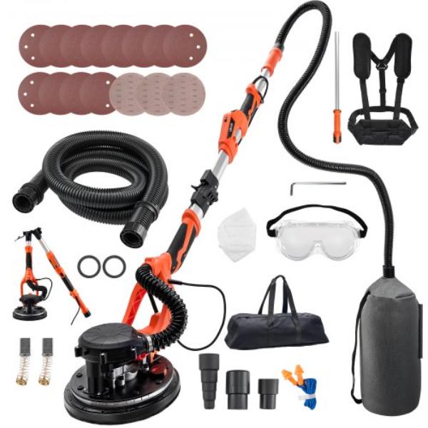 Drywall Sander - 1150W Electric - Popcorn Ceiling Removal Tool - 5 Variable Speed 800-1700 RPM - Foldable & Extendable Handle - 15 Sanding Discs