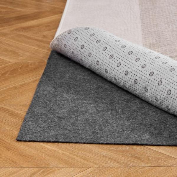 Rug Pad - 10 x 14 ft. - Non-Slip Carpet Area Pad - Rug Mat Padding with Dual Surface Felt Cushion & Rubber Gripper - Hardwood Floor Protection