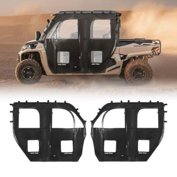 Cab Enclosure Upper Doors - Soft Upper Doors with Windproof Waterproof Upgraded Zipper UTV Soft Side Window Kit for 2022-2024 CFMOTO Unforce 1000 XL