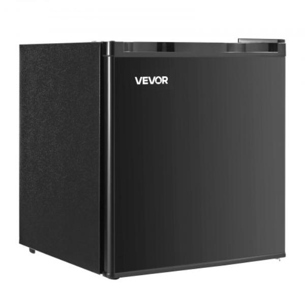 Picture of Vevor YSJSMNBXNZLDZ1X23001V1 Mini Fridge - 1.6 cu. ft. Single Door Compact Refrigerator - Adjustable Temperature - Metal Shelf - Energy Efficient - Reversible Door & Low Noise, Black