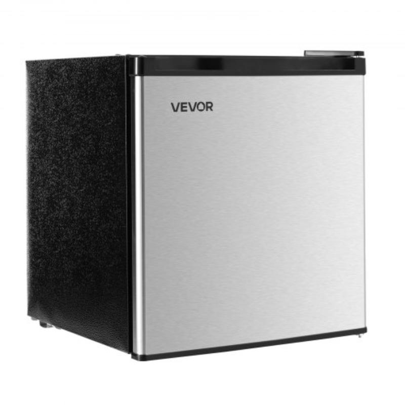 Picture of Vevor YSJSMNBXNZLDAI265001V1 Mini 1.6 cu. ft. - Single Door Compact Refrigerator - Adjustable Temperature - Metal Shelf - Energy Efficient Small Refrigerator - Reversible Door, Stainless