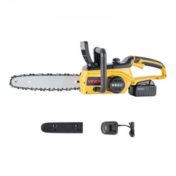 Cordless Chainsaw - 20V 12 in. Brushless Battery Powered - 4.0Ah Battery & Rapid Charger Included - Handheld Electric Chain Saw