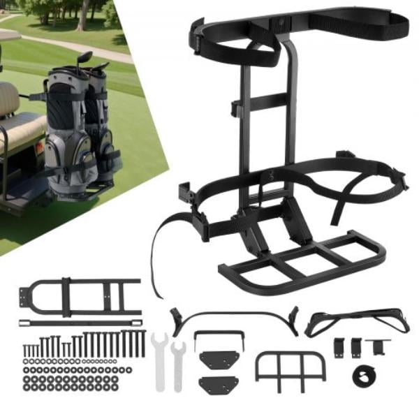 VEVOR Upgraded Golf Cart Rear Seat Bag Holder 27.8 x 16.1 x 30.9 Inch Carbon Steel