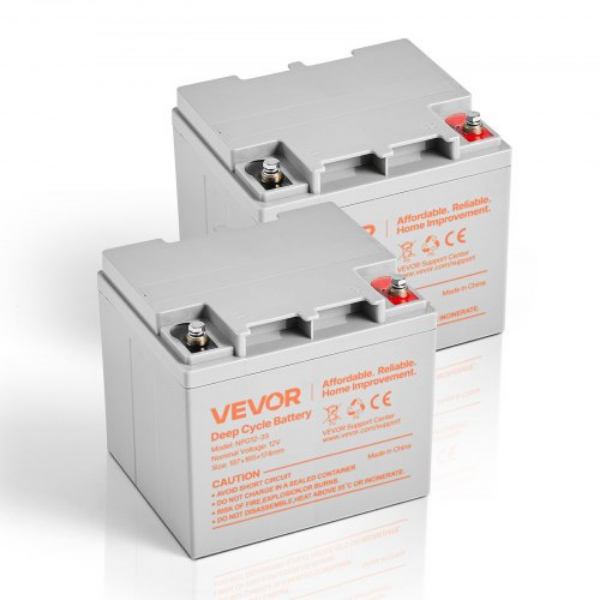 SXHDC35AHQSDLAV4S001V9 12V 35Ah Deep Cycle Sealed AGM Technology Rechargeable Lead Acid Battery for Scooters - Pack of 2