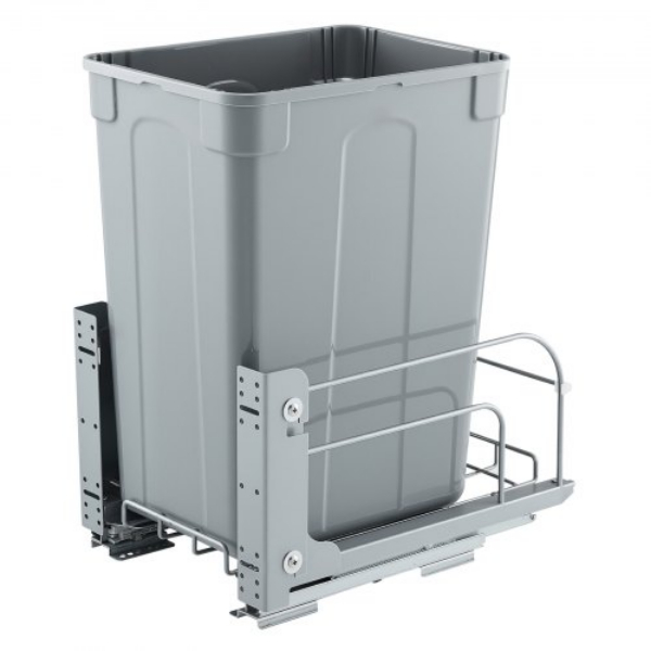 CFLJTDTDTHSYKL1U7V0 35 qt. Pullout Trash Can with Heavy Duty Metal Soft Close Sliding System & Door Kit for Kitchen Cabinets - Gray