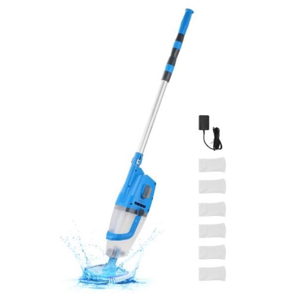 Pool Vacuum - 26 GPM Handheld Decordless Hot Tub Vacuum - Rechargeable Pool Cleaner - Running up to 1 Hour for Above Ground & Inground Pool Spas