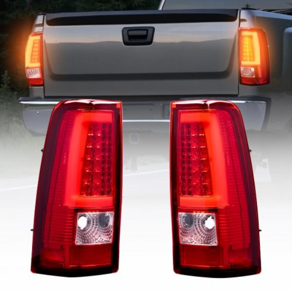 WDZCXFLSLD15O2GW4001V9 LED Tail Light Assembly - Driver & Passenger Side for 2003-2006 Chevy Silverado 1500 - Red Brake Lamps - 2 Piece