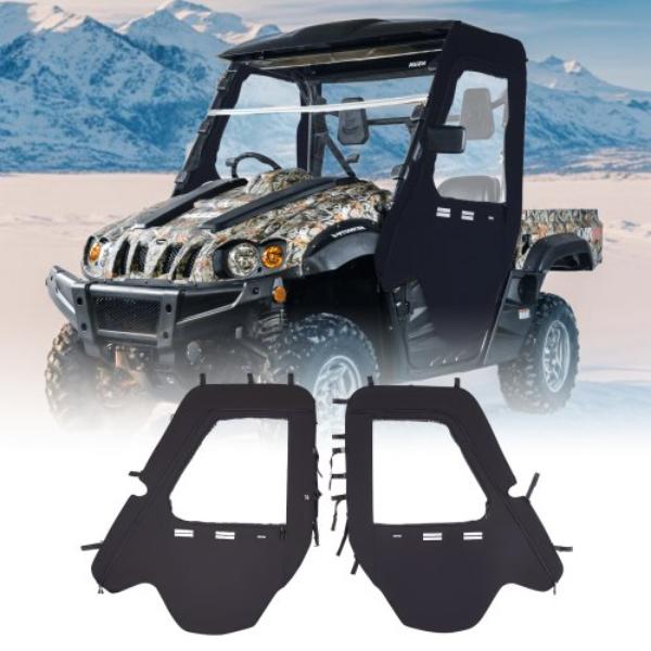 Cab Enclosure Upper Doors with Hisun 500 700 & Axis 500 700 - Soft Upper Doors - Windproof & Waterproof - Upgraded Zipper UTV Soft Side Window Kit