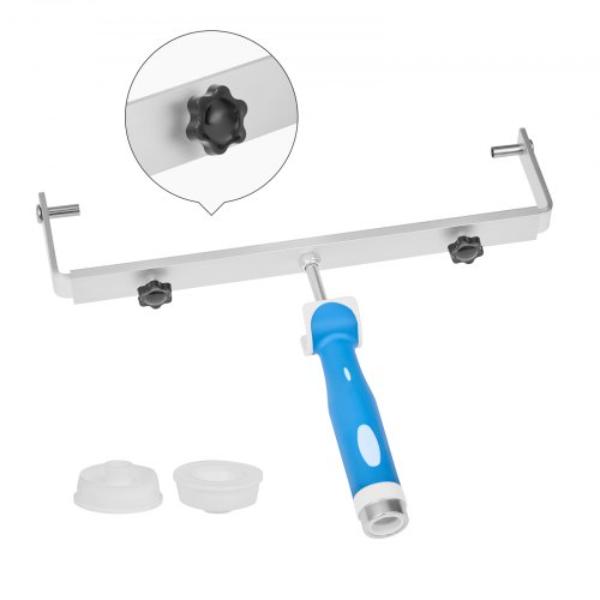 18 in. Paint Roller Frame - Adjustable 12-18 in. Frame with Marked Scale - Lightweight Metal Tool for Large-Scale Painting Projects - Blue & Silver