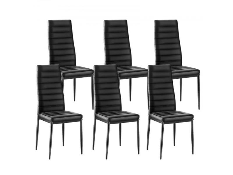 JSCYXDFGPYXDT9BE6001V0 Modern Dining Room Accent Chair for Dining Table, Black - Set of 6
