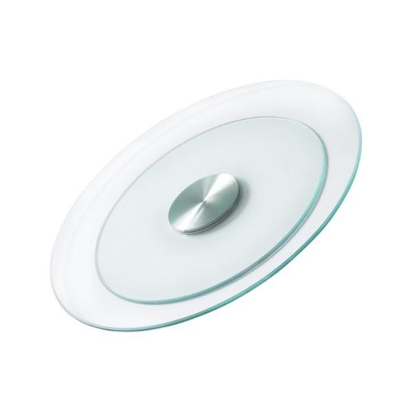 Picture of Vevor CZZP20YCBLTMRHEZ7V0 20 in. Glass Lazy Susan Turntable - Clear Round Tabletop 360 deg Rotating Tray - Tempered Glass Dining Centerpiece - Smooth Silent Spin