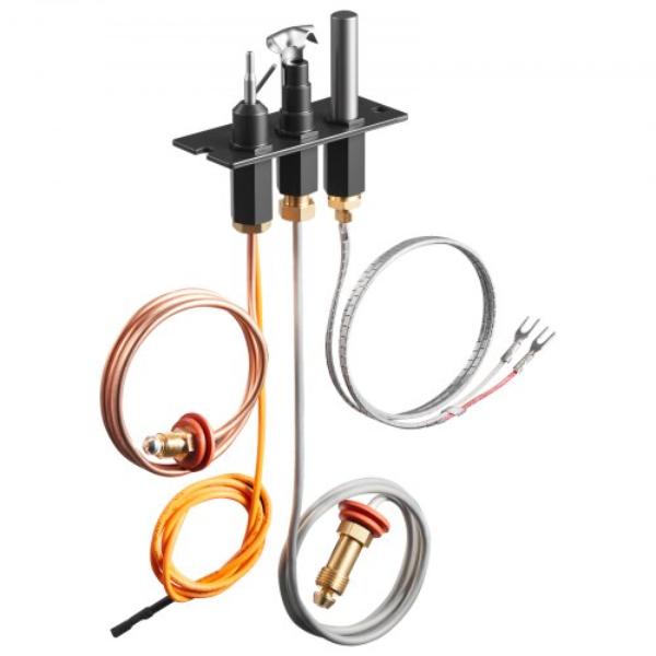 RQBLDHZJSDZJD36A9001V7 Gas Pilot Assembly - Natural Gas Ignition Replacement with Quadra-Fire - Heat & Glo - Heatilator Models - Black
