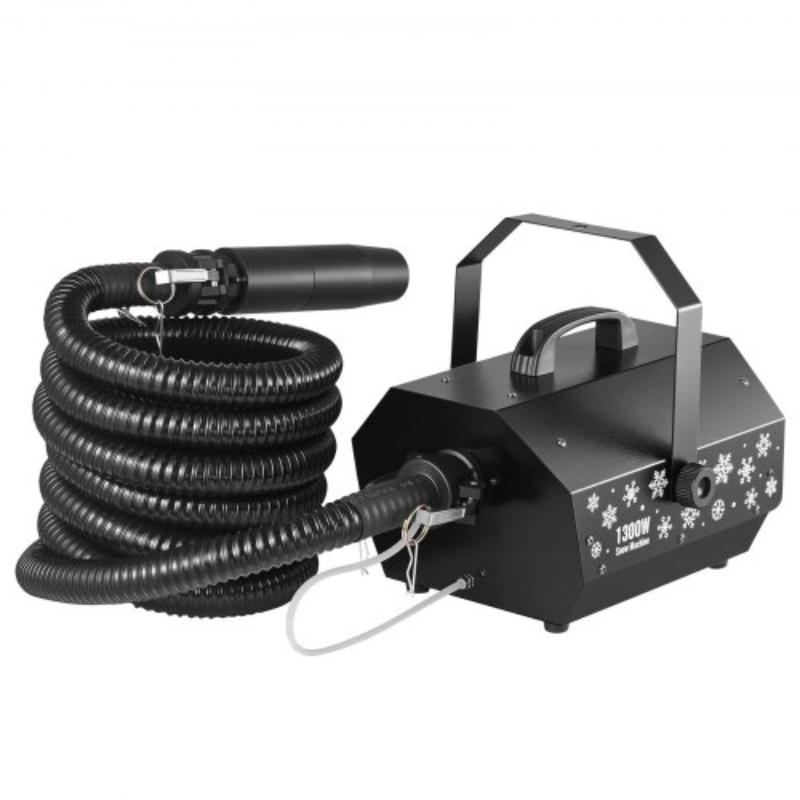 1300W Super Silent Snow Machine Maker - Portable Wireless Remote Control Snowmaking Machine - Outdoor & Indoor Snowflake Maker for Xmas - Black