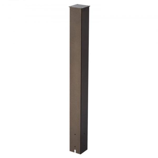 Mailbox Post - Steel In-Ground Mounting Mail Box Stand - 43 x 4 x 4 in. - Heavy Duty Metal Post Sleeve Kit - Easy Install - Bronze