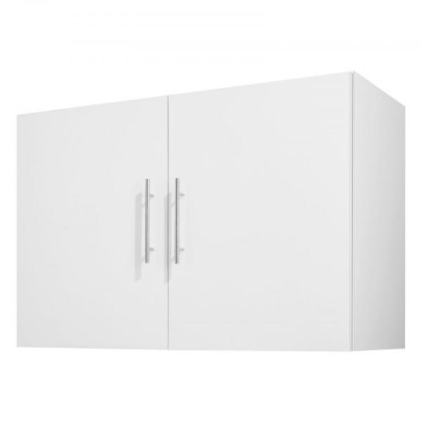 XYFJ2LM36INCN1GWQ001V0 2-Tier Wall Mounted Hanging Cabinet - White - 36 in Cupboard Storage with 2 Doors - Adjustable Shelf - 16 x 36 x 24 in.