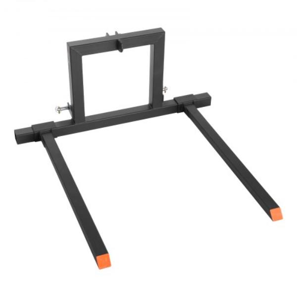 3 Point Hitch Pallet Forks - 1500 lbs Clamp on Pallet Forks - 50 in. Total Length Heavy-Duty Tractor Fork with 28.9-46 in. Adjustable Fork