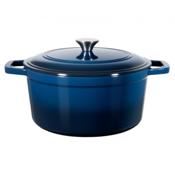 Picture of Vevor ZTHLKX6QTTCT7F6PS001V0 Enameled Cast Iron Dutch Oven - 6 qt. - Blue - Heavy-Duty Durable Cookware Pan - Oven Induction up to 500 deg F