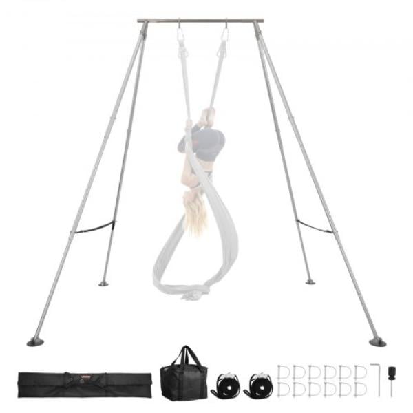 Yoga Stand Frame - Max 310 lbs Load Swing Stand - Triangular Structure Pull Up Stands - Aerial Silk Stands - Height Adjustable - Aluminum Frame Legs