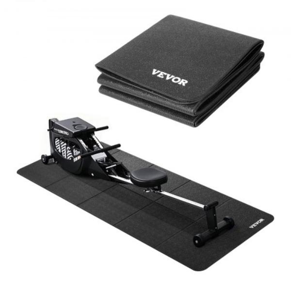 Foldable Walking Pad Treadmill Mat - 0.25 in. Thick - 24 x 68 in. - High Density PVC Floor Protector - Waterproof - Non-Slip - Home Gym
