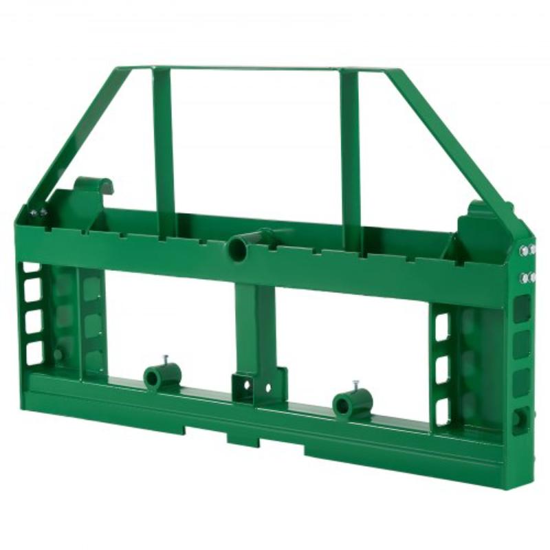 Skid Steer Pallet Frame - 4000 lbs Rated Load Capacity - 45 in. Pallet Fork Frame Attachments with 2 in. Hitch Receiver & Spear Sleeves