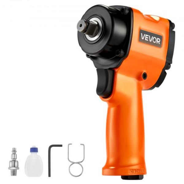 0.5 in. Air Impact Wrench - Stubby Size - Lightweight - Up to 738 ft. -lbs Nut-busting Torque - Pneumatic Impact Gun for Auto Repairs & Maintenance