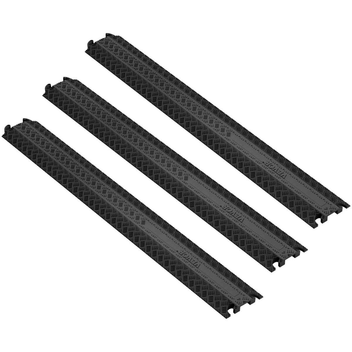 XKCDLBHQRSXXJYDBDV0 3 Piece 39 in. Speed Bumps 2000 lbs Cable Protector Ramp Drop Over Cord Cover