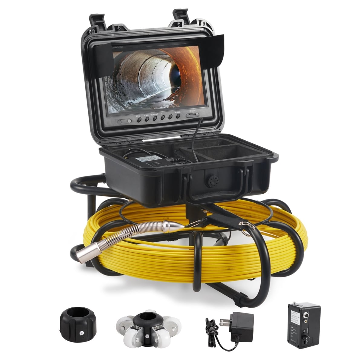 720p Screen Sewer Pipe Inspection Camera - 9 in. - 230 ft.