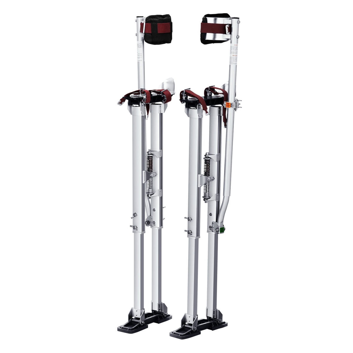 Drywall Stilts, 36-50 in. Adjustable Aluminum Tool Stilts with Protective Knee Pads - Silver