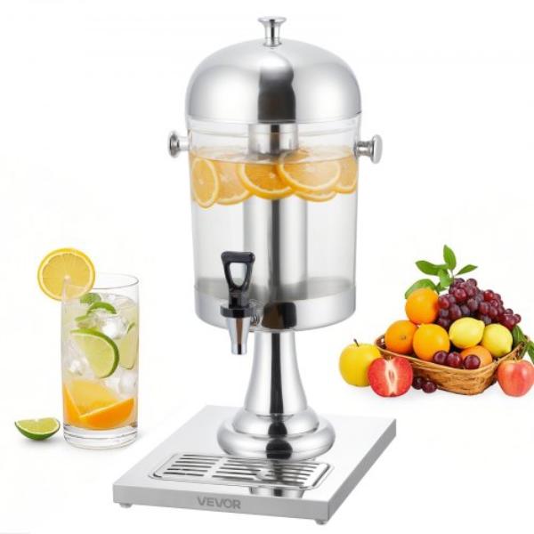 Picture of Vevor BXGYLFPQBXGSPZZPX001V0 Beverage Dispenser - 2.1 gal Drink Dispenser - Stainless Steel & Plastic - Iced Tea Lemonade Juice Dispensers