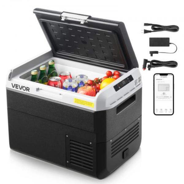 Picture of Vevor WLCZBXX30LDMV828E001V1 12V Car Refrigerator - 31.7 qt. Portable Electric Cooler -4-68 deg Adjustable Temperature 12-24V DC 100-240V AC Compressor Freezer