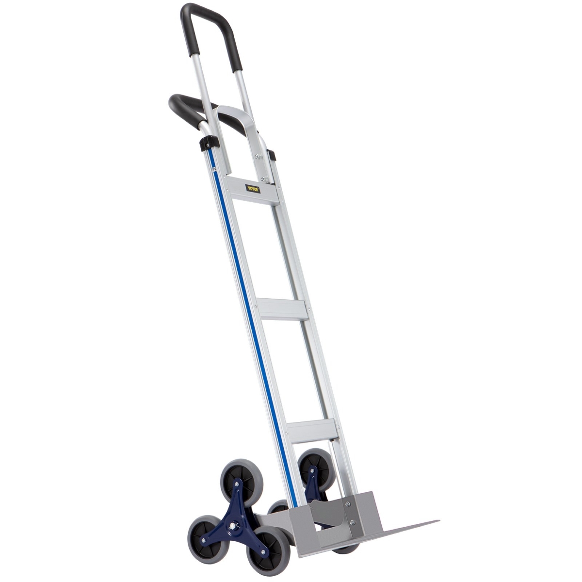Picture of Vevor TCSPLCX250KG6MDK3V0 Stair Climbing Cart&#44; 550 lbs Load Capacity&#44; Aluminum Hand Truck Dolly with Dual Handles