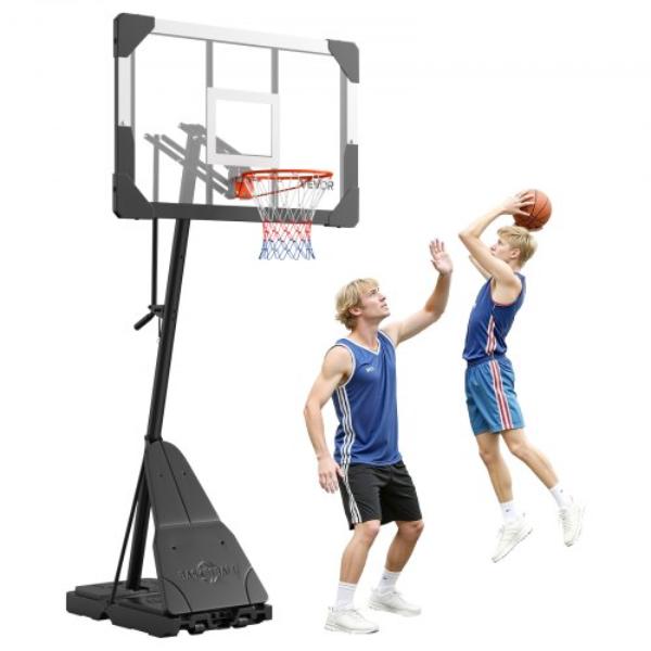 KSLQJ44CXGKDDUL2K001V0 Portable Basketball Stand - 8.04 to 10 ft. Height Adjustment - 44 in. PC Backboard - Outdoor Use