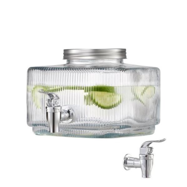 Picture of Vevor YLFPQPTBLFPQ9U8YY001V0 Beverage Dispenser - 0.8 gal Drink Dispenser with No-Drip Spigot & Lid - Iced Tea Lemonade Juice Water Dispenser for Parties - Restaurants - Hotels