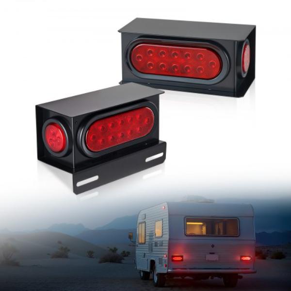 10-30V LED Trailer Tail Lights Kit - Waterproof Stop, Brake, Turn & Clearance Tow Lighting - Left & Right Set for Boat - Truck & RV