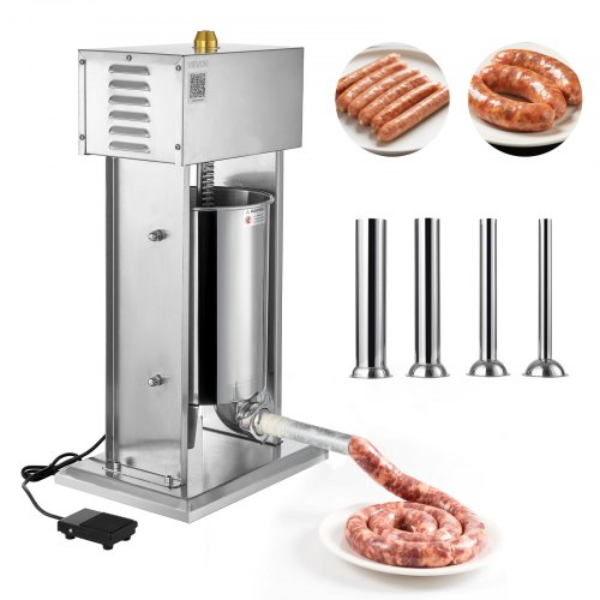 Picture of Vevor DDKGCJLS12L0VIY1M001V1 25 lbs Electric Vertical Meat Sausage Stuffer - Stepless Speed Control & Foot Pedal