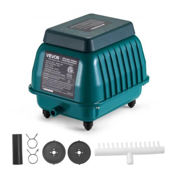 Linear Air Pump - 1110 GPH Air Flow - Septic Aerator Pump - Aeration System for 10 ft. Deep Ponds for Septic Tanks - Aquariums - Hydroponics