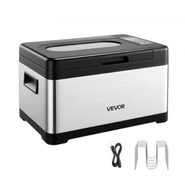 Picture of Vevor YTSZKDWMZJ80WYLW9001V1 Sous Vide Cooker - 800W Sous-Vide Machine - LED Digital Display - Glass Lid - Precise Temperature & Timer Control - All-in-One Sous Vide Pot