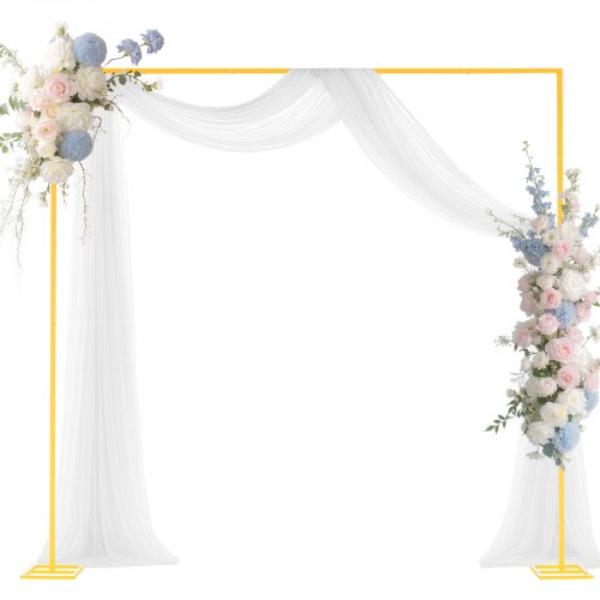 JXMJDJT8FT8FOPU2N001V0 Arch Backdrop Stand - 8 x 8 ft. - Gold - Stable Structure - Easy Assembly