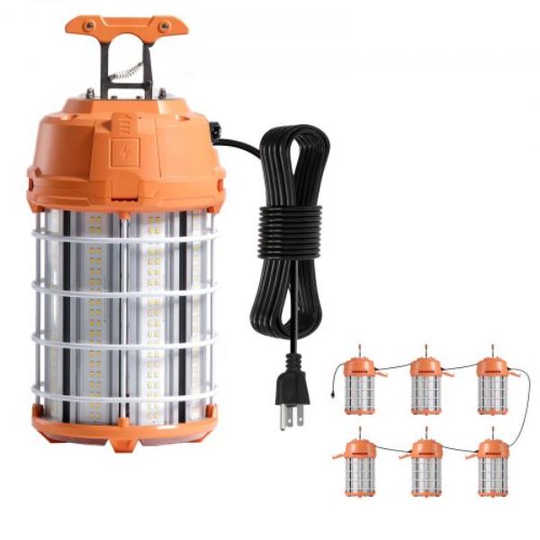 LED Temporary Work Light - 150W 19000 lm 5000K Durable & Water-Resistant Linkable up to 6 Units Ceiling or Stand Job Site Illumination