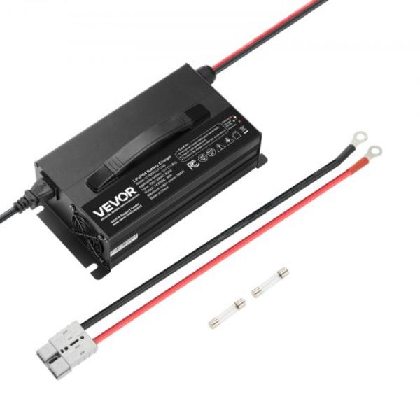 12V-40A Lithium Battery Charger - AC-DC LiFePO4 Smart Charger - 14.6V with Anderson Connector for Deep Cycle Rechargeable Batteries