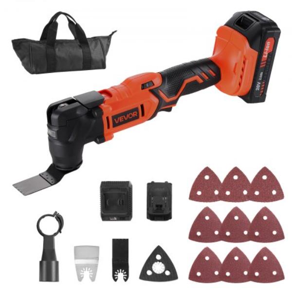 20V Cordless Oscillating Multi-Tool Kit - 6-Speed 8, 500-17, 000 OPM 3.2 Degree Oscillation Angle 2.0Ah Battery & Charger - 12 Piece